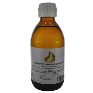 DMSO 99,9% Reinheit 250 ml nach ph. eur. in pharma Sirupglas braun